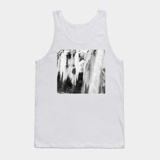 Frozen Waterfall, Iceland B&W Tank Top